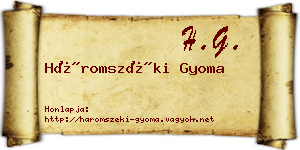 Háromszéki Gyoma névjegykártya